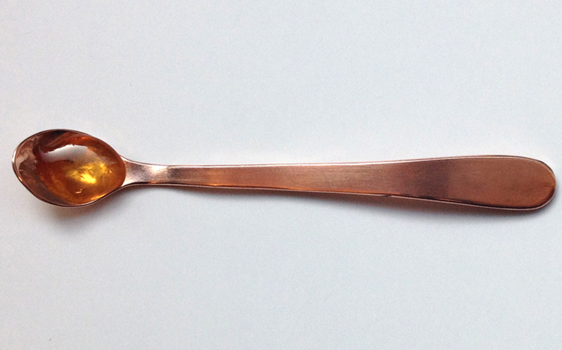 Copper beespoon - Holds one twelfth of a teaspoon of honey
